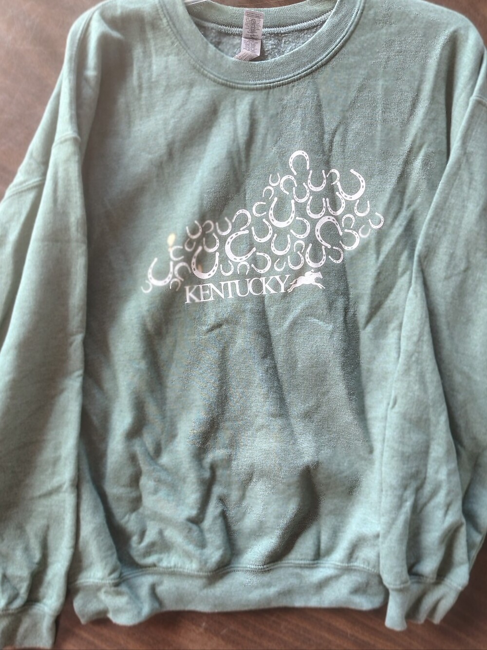 Kentucky Horseshoe Graphic Crewneck Sweatshirt - Green